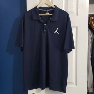 Jordan  XXL Men's Navy Dri-Fit Polo